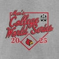thumbnail image 4 of Men's Heather Gray Louisville Cardinals 2025 NCAA Baseball Men's College World Series Bullpen Ace T-Shirt, 4 of 4