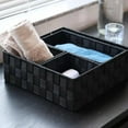 thumbnail image 3 of Dsseng Woven Storage Baskets for Organizing, Small Black Baskets Cube Bin Container Tote Organizer Divider for Drawer, Closet, Shelf, Dresser, Set of 4, 3 of 5
