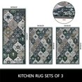 thumbnail image 6 of Aonewoe Farmhouse Kitchen Rugs Sets of 3, Washable Non Slip Kitchen Mats for Floor, Boho Floral Kitchen Rugs and Mats Set, Floor Rugs for Hallway Laundry Room Sink (Gray), 6 of 8