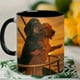 thumbnail image 2 of Taza de cerámica con forma de perro salchicha para amantes de los perros., 2 of 5