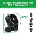 thumbnail image 3 of Ventilador portátil para acampar TDLOL recargable con linterna LED, 3 of 9