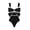 Black, variant on Women's One Piece Swimsuit Big Bow Bikini for Summer Beach Wear