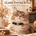thumbnail image 7 of GoldTiger Vintage Style Leather Breakaway Cat Collar - Adjustable, Durable, Retro Bell - Suitable for All Types of Cats and Small Dogs, 7 of 7