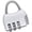 Silver, variant on Oasiva Versatile Miniature Lock for Luggage and Backpacks Water and Dust Resistant