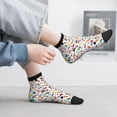 thumbnail image 6 of Uemuo Colorful Spots Printed Crew Socks, Moisture-Wicking Socks, Athletic Socks for Men Breathable Cushion Socks Casual Sport Socks for Running Traveling, 6 of 6