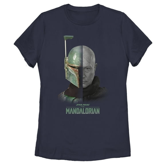 Women's Star Wars: The Mandalorian Boba Fett Revealed Graphic Tee Navy Blue 2X Large