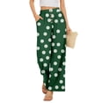 thumbnail image 2 of kaondbfi Fashion Casual Women's Wide Leg Pants High Elastic Waisted Pants Trousers with Pockets Summer Casual Pants for Women, 2 of 7