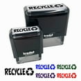 thumbnail image 1 of Recycle with Symbol Conservation Self-Inking Rubber Stamp Ink Stamper for Business Office - Pink Ink - Large 2-2/4 Inch, 1 of 7