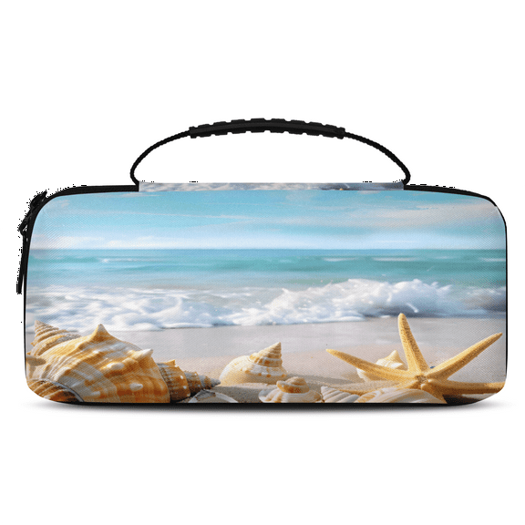 Herdesigns Starfish Beach Theme Carrying Case for Nintendo Switch 2 with 20 Game Card Slots, Portable Travel Carry Case for Accessories and Console