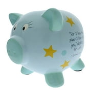 Blue Inspirational Ceramic Piggy Bank for Boys