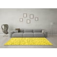 thumbnail image 3 of Ahgly Company Machine Washable Indoor Rectangle Solid Yellow Modern Area Rugs, 2' x 5', 3 of 4