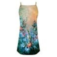 thumbnail image 5 of LOVZFMLL Dresses Women Casual Draw Back Printed Sleeveless Ruffle Lace-up Cold Shoulder Dress, 5 of 5