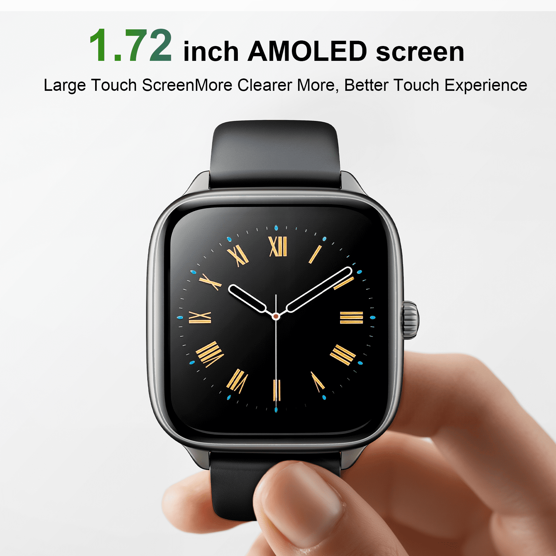STA Smartwatch – Fitness and Sleep Tracker with 1.72" HD Display, Precise GPS, Call and Messaging, 24/7 Sleep Monitoring, 100+ Professional Sports Modes, Ideal for Sleep and Sports