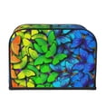thumbnail image 2 of Balery Multicolored Butterflies Pattern Oven Cover Kitchen Bread Machine Protector, 4 Slice Toaster Cover for Home, Anti Dust Fingerprint Coaster Cover, 2 of 7