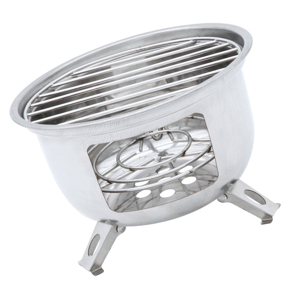 Sparsain Portable Stainless Steel Camping Grill Set, Small BBQ Stove