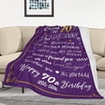 thumbnail image 2 of LHSHID 65th Birthday Gifts for Men Blanket 65 Birthday Gifts for Dad or Grandpa Birthday Gifts for Men 65 Year Old Birthday Gifts Men Cozy & Soft Flannel Throw Blanket 30x40in, 2 of 6