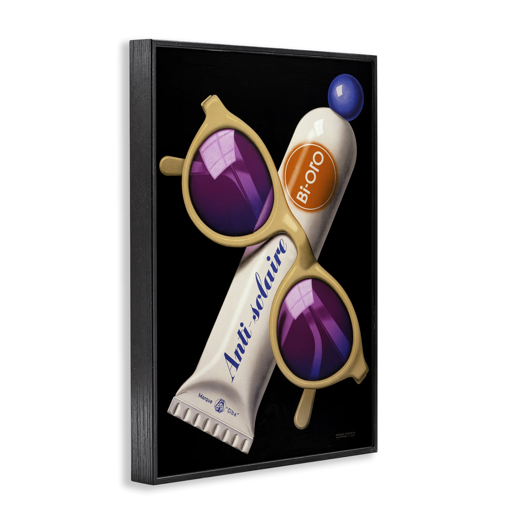 Stupell Industries Sunblock & Sunglasses Black Framed Giclee Art, design by Print Collection