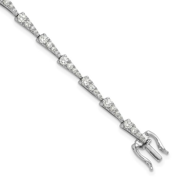 Auriga Fine Jewelry 14K White Gold Lab Grown Diamond VS/SI DEF Bracelet 7inch for Women