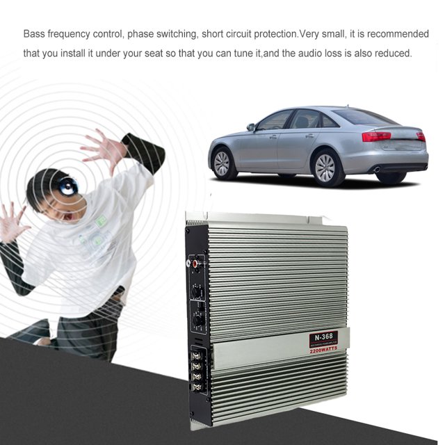 VONKY 12V 2 Channel Car Amplifier Protection Power Amp Bass Sub Woofer Automotive Interior Sound Amplifiers Supply