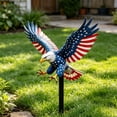 thumbnail image 6 of Yardvibe Patriotic Eagle Garden Metal Stakes, 11.81"x9.93" 4th of July 250th Anniversary Welcome Yard Signs USA Outdoor Decor, Garden Stake for Independence Patio Lawn Walkway (C), 6 of 6