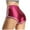 497_Wine, variant on KALE Running Shorts for Women satin smooth high waist slim white edge Home Womens Short Black