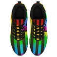 thumbnail image 2 of LGBT Pride Shoes Men Women Fashion Rainbow Sneakers Lightweight Breathable Running Shoes Gift for Gay Lesbian Black Size 4.5, 2 of 5