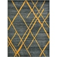 thumbnail image 4 of HR HANDCRAFT RUGS HR Modern Geometric Diamond Pattern Contemporary Abstract Area Rug Yellow - 5' X 7', 4 of 5