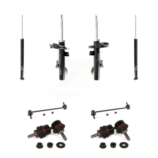 Transit Auto Front Rear Suspension Strut Shock & TOR sway Bar Link Kit (8Pc) for Car Mazda 3 5 - Left Right Side (Driver Passenger) KSS-107939