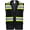 Black, variant on ProtectX 6 Pockets High Visibility Zipper Front Safety Vest with Reflective Tape Strips, Lightweight & Solid Fabric, ANSI/ISEA Certified Class 2, Lime Orange-Black - X Large