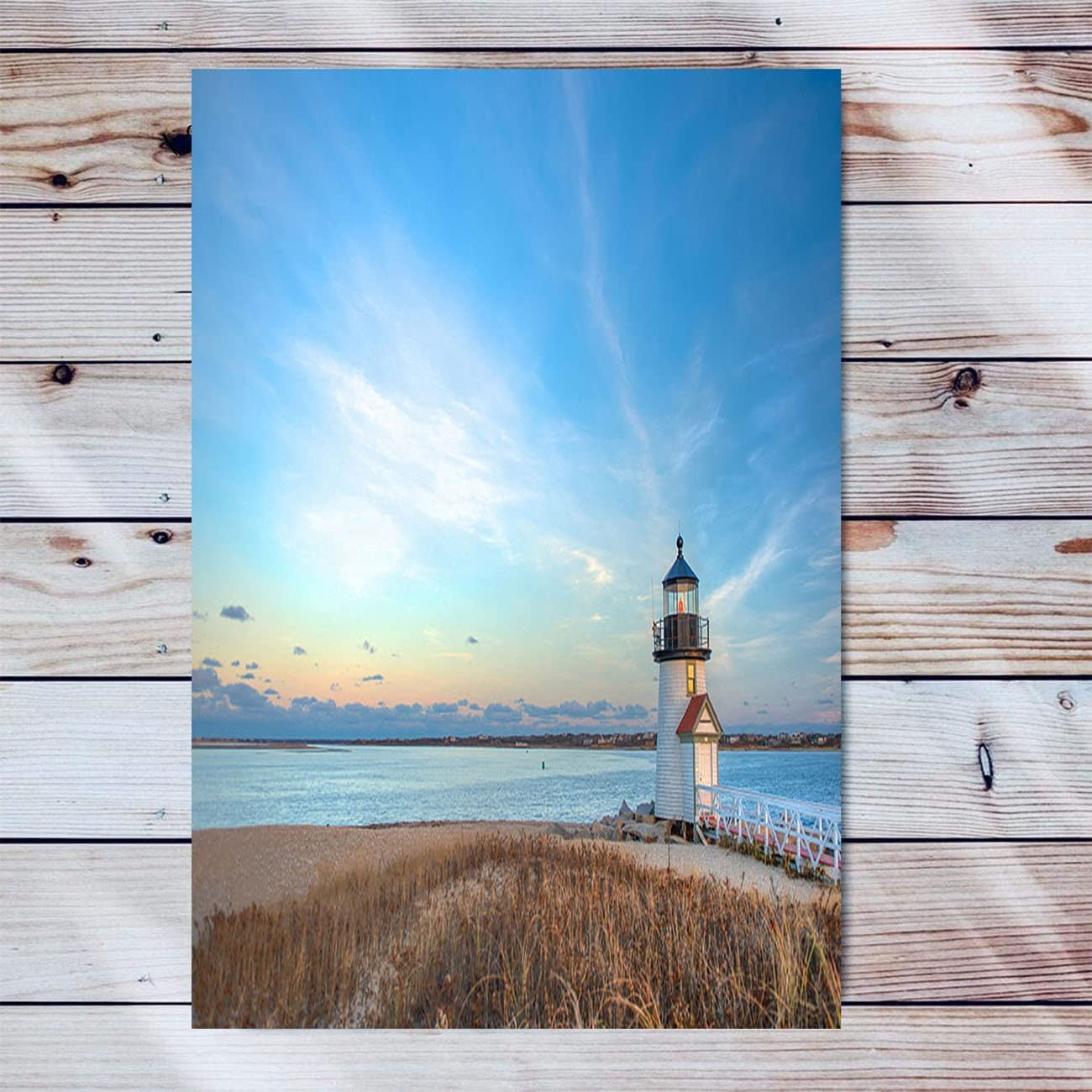 Lighthouse Canvas Wall Art Artwork Wooden Frame Painting Brant Point