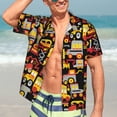 thumbnail image 7 of Pofeuu Cars Print Hawaiian Shirt for Men Sleeves Casual Button Down Summer Beach Dress Shirts T-Shirts,3X-Large, 7 of 7