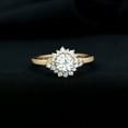 thumbnail image 3 of Rosec Jewels - Lab Grown Diamond Halo Engagement Ring - EF-VS Quality Certified, 10K Yellow Gold, US 7.00, 3 of 8