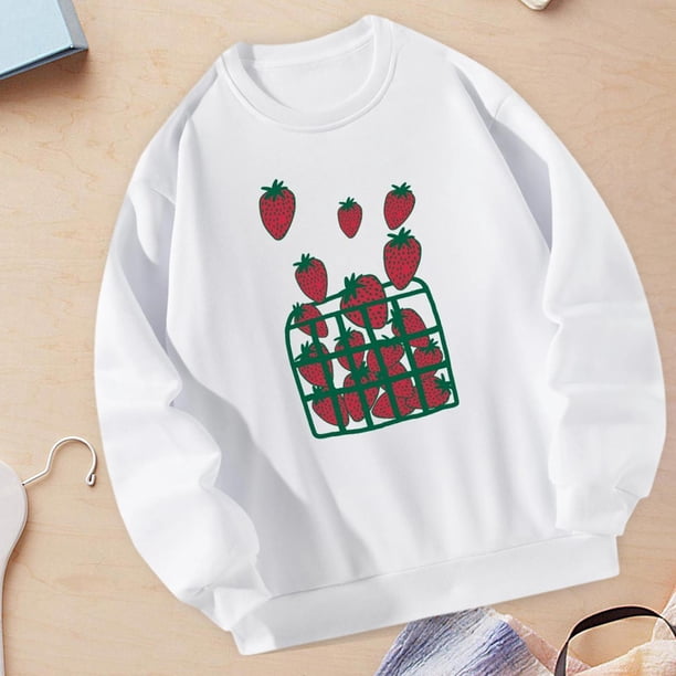 Sudaderas de moda para mujer, sudadera informal con cuello redondo, ropa deportiva estampada, sudadera de manga larga para acampar y trabajar , xxl Yinane Sudadera Mujer