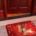 thumbnail image 2 of HUUXIW Christmas Bathroom Shower Mat Xmas Santa Claus Printed Toilet Absorbent Non Slip Bathing Rugs Household Decor, Type 9, 2 of 7