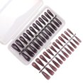 thumbnail image 1 of Graflsoa Frosted Dark Purple Nail Tips Set - 240pcs in 10 Sheets, ABS Material, Compact 19x9x3cm Box, 105g Lightweight, 1 of 6