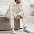 thumbnail image 7 of Balery Pigs Sleep Pattern Pajama Sets for Men Long Sleeve 2 Piece Sleepwear Loungewear Sets Soft PJ's with Pockets Long Sleeve Comfy Pj Sets-X-Large, 7 of 7