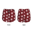 thumbnail image 5 of Lsque Snowflake red plaid Printed Women's Running Shorts with Liner Pockets,Elastic Quick Dry Workout Athletic Gym Yoga Shorts,Womens High Waist Shorts-, 5 of 9
