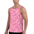 thumbnail image 2 of Gukieu pink bow Print Men's Quick Dry Fitness Vest, Round Neck Sleeveless Fitness Bodybuilding Top-3X-Large, 2 of 7