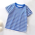 thumbnail image 2 of YUEHUA Toddler Boys Girls T Shirts Kids Colorful Striped Shirt Cotton Crew Neck Short Sleeve Tee Tops Blouse for 0-12 Years, 2 of 7