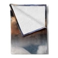 thumbnail image 2 of Nature Soft Flannel Fleece Throw Blanket, Sunrise over Mountains in Hazy Foggy Sky Italian High Peaks Refreshing Landscape, Cozy Plush for Indoor and Outdoor Use, 60" x 80", Multicolor, by Ambesonne, 2 of 5