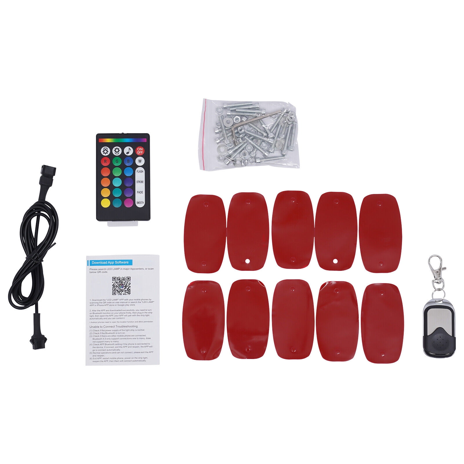 LED Rock Lights Kit 10 Pods Underbody Neon Music Light Wireless APP Control