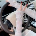 thumbnail image 5 of Guantes largos de encaje KAIYANG Protección UV para el sol de verano para mujer Color gris claro, 5 of 5