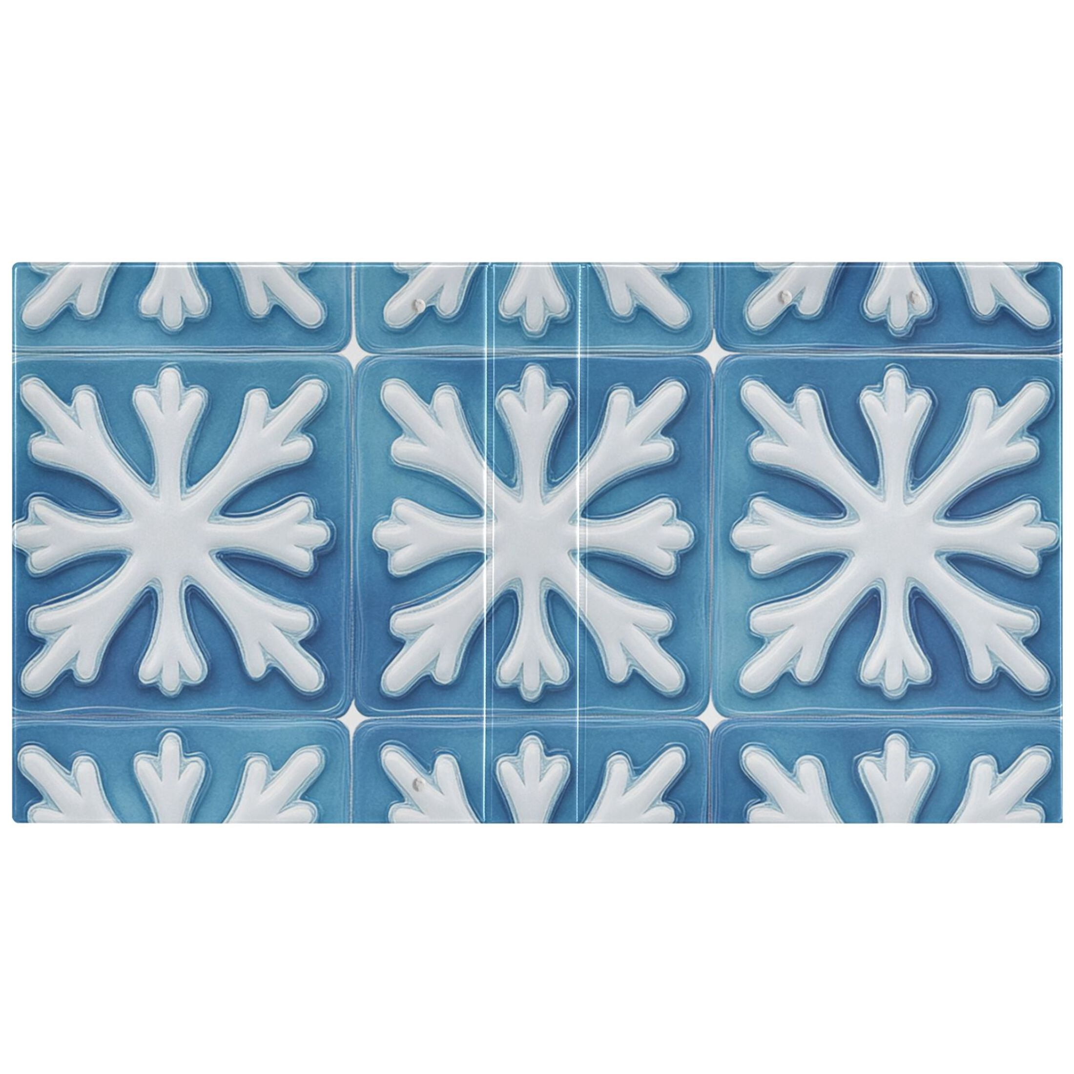 Blue Snowflakes Cubes 3 Ring Binders 1.5 inch Hardcover File Folders with Interior Pockets A4 Size Organizer for School Office Hospital