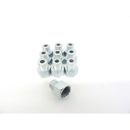- New Steel Fitting Coupler Female 7/16 Inverted Flare Male End 10mm x 1.00 Qty 10