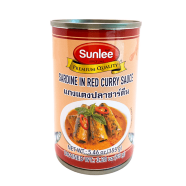 Sunlee Sardine in Thai Red Curry, 8 Pack, 5.5 Oz