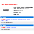 thumbnail image 2 of HVAC Control Module - Compatible with 2009 - 2017 Chevy Traverse 2010 2011 2012 2013 2014 2015 2016, 2 of 2