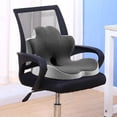 thumbnail image 1 of Zentra Ergonomic Breathable Portable Office Chair Cushion Non-Slip Multi-Purpose Memory Dark Gray Light Gray, 1 of 10