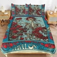 thumbnail image 6 of 3 Pcs Soft Bedding Set, Includes 1 Duvet Cover with Zipper And 2 Pillow Shams,Gratefuldead Queen(90"×90"), 6 of 8