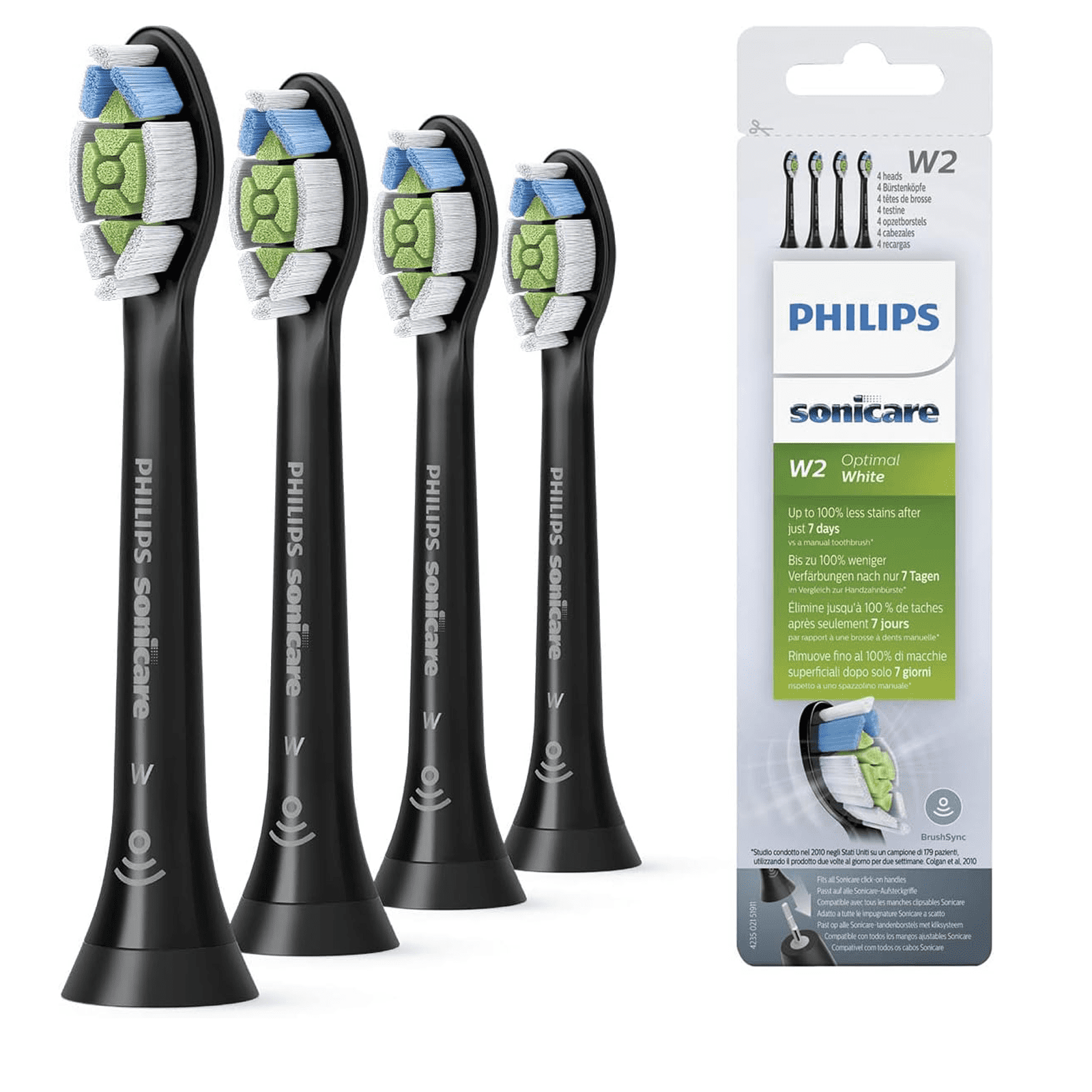 Philips Sonicare Premium A3 Black Toothbrush Heads, 2-pk Philips Sonicare Premium A3 Black Toothbrush Heads, 2-pk