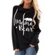 thumbnail image 1 of Sudadera con capucha para mujer Suelta Casual Cordón Elástico Jersey Con capucha Manga larga Estampado de moda Sudadera de color liso para mujer Negro L, 1 of 5